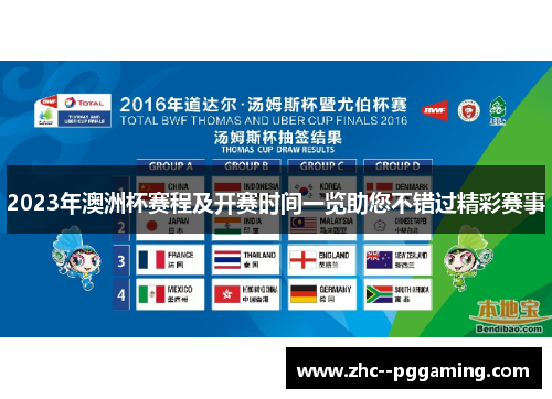 2023年澳洲杯赛程及开赛时间一览助您不错过精彩赛事