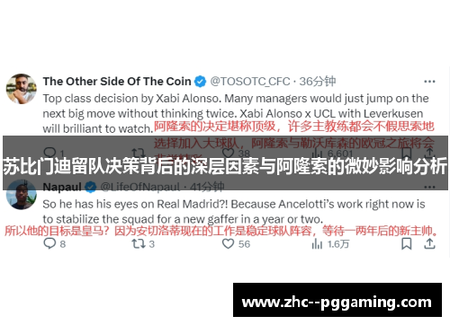 苏比门迪留队决策背后的深层因素与阿隆索的微妙影响分析